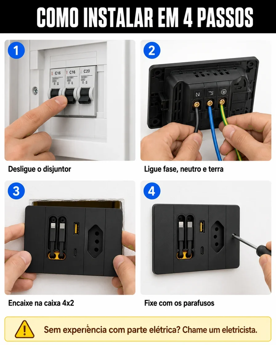 Passo a passo de instalação da Tomada Inteligente Plugmax